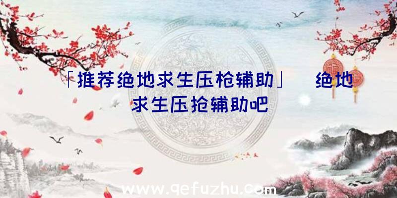 「推荐绝地求生压枪辅助」|绝地求生压抢辅助吧